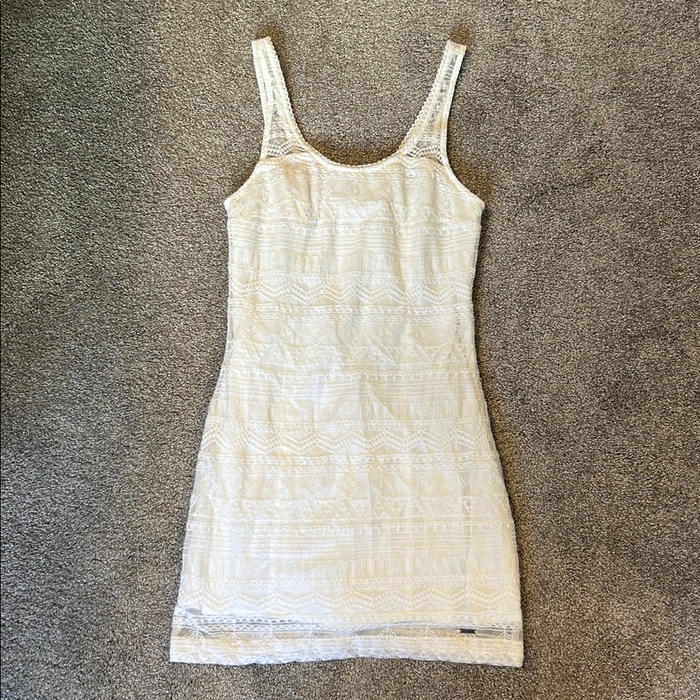 Hollister White Lace Mini Dress